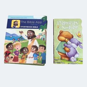 🌞 5/$25 Christian Children’s books The Bible App storybook & Prayers Share